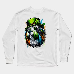 Bergamasco Sheepdog Revels in Saint Patrick's Day Long Sleeve T-Shirt